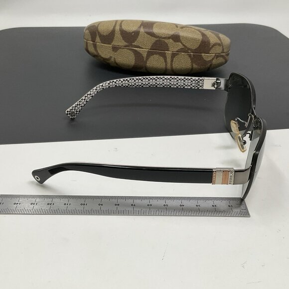 Coach HC7013B Hayley Women’s Designer Sunglasses Dark Silver w/ Case main image 4